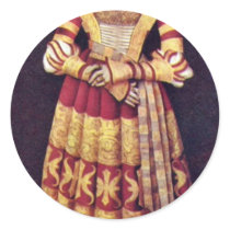 Portrait Of The Duchess Katharina Von Mecklenburg Round Sticker