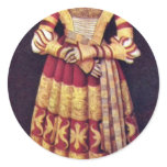 Portrait Of The Duchess Katharina Von Mecklenburg Round Sticker