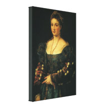 Portrait of the Duchess of Urbino by Titian Stretched Canvas Print