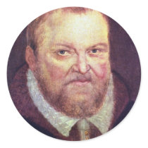 Portrait Of The Elector Augustus I Of Saxony By Cr Round Sticker