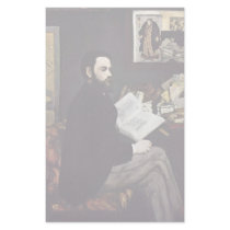 Portrait Of The Emile Zola By Manet Edouard Personalized Stationery