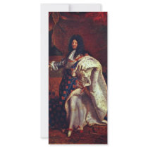 Portrait Of The French King Louis Xiv By Rigaud Hy Personalized Rack Card