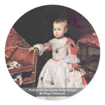 Portrait Of The Infante Philip Prosper Round Stickers