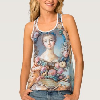 Portrait of the Marquise de Pompadour Boucher lady Tank Top