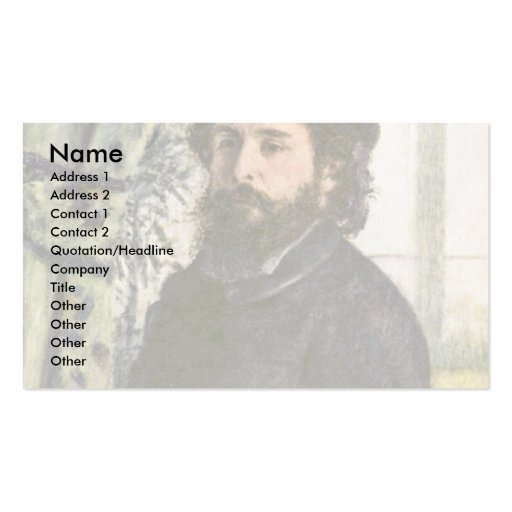 Portrait Of The Painter Claude Monet By Pierre- Business Card Templates
