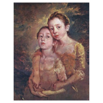 Portrait Of The Painter'S Daughters With A Cat Personalized Letterhead