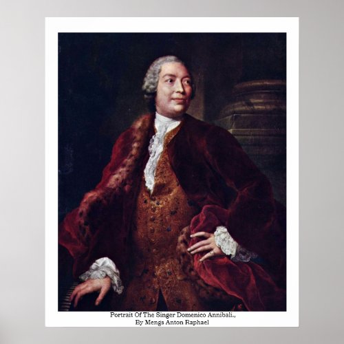 Portrait Of The Singer Domenico Annibali. Print