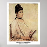Portrait Of The Step-Daughter By Giovanni Fattori Posters