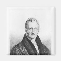 Portrait of Thomas Robert Malthus Fridge Magnets