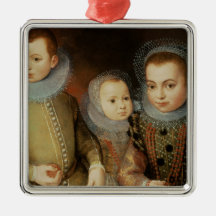 Portrait of Three Tudor Children Ornaments