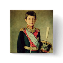 Portrait of Tsarevitch Alexei Nikolaevich; Pinback Button