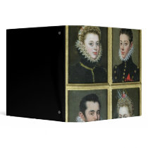 Portrait of Two Men and Two Women 3 Ring Binders