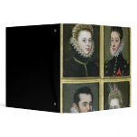 Portrait of Two Men and Two Women 3 Ring Binders