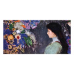 Portrait Of Violette Heymann By Odilon Redon Personalized Photo Card