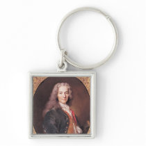 Portrait of Voltaire  aged 23, 1728 Keychains