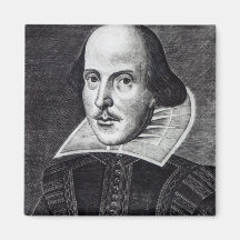 Portrait of William Shakespeare Fridge Magnet