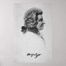 Portrait of Wolfgang Amadeus Mozart Posters