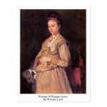 Portrait Of Woman Gedon By Wilhelm Leibl Postcards