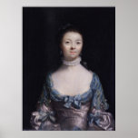 Portrait of woman in blue dress, title unknow posters