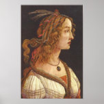 Portrait of young Simonetta Vespucci Posters