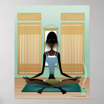 Portrait of young woman doing yoga