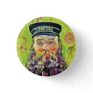 Portrait Postman Joseph Roulin Vincent van Gogh Pinback Button