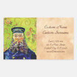 Portrait Postman Joseph Roulin Vincent van Gogh Rectangle Stickers