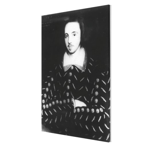 Portrait said to be Christopher Marlowe Canvas Prints