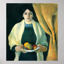 Portrait with apples  by Macke Poster