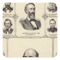 Portraits of Robert Hunter, Aaron G Cloud Square Stickers