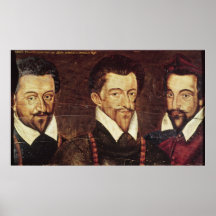 Portraits of Three Dukes of Guise Posters