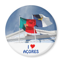 Portugal and Azores flags Refrigerator Magnet