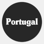 Portugal Classic Style Round Stickers