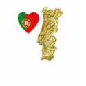 Portugal Flag Heart and Map T-Shirt by FlagAndMap Portugal Flag Heart and Map T-Shirt