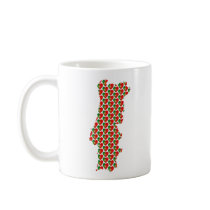 Portugal Flag-hearts Map Customizable Mug