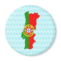 Portugal Flag Map full size Magnets