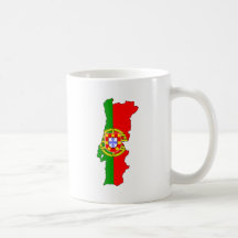 Portugal Flag Map full size Mug
