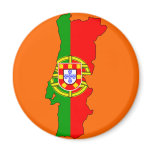 Portugal flag map magnets