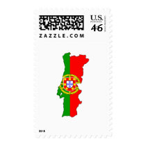 Portugal flag map postage stamps