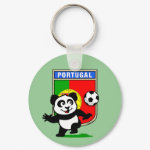This adorable little panda is too cute! He's featured in front of a large flag from Portugal and ready to play football and score some goals. This cute design is perfect for football players and soccer fans.