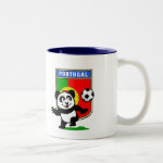 This adorable little panda is too cute! He's featured in front of a large flag from Portugal and ready to play football and score some goals. This cute design is perfect for football players and soccer fans.