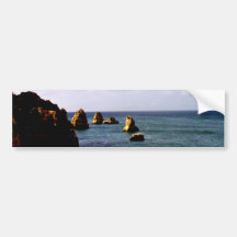 Portugal Oceanscape - trullo y paraíso del azul Etiqueta De Parachoque