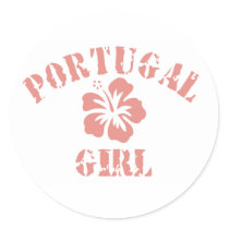 Portugal Pink Girl stickers