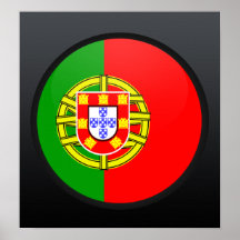 Portugal quality Flag Circle Poster