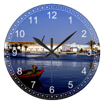 Portugal Seaside I - Sapphire & Crimson Magic wall clocks