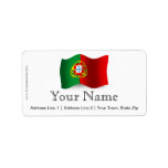Portugal Waving Flag Personalized Address Label