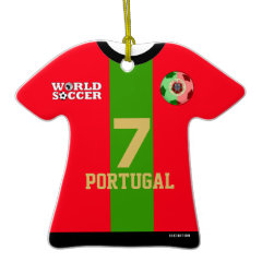 Portugal World Cup Soccer Jersey Ornament ornament