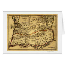 PortugalPanoramic MapPortugal Greeting Card