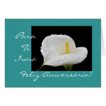 Portuguese: Aniversário da irmã/ Sister's birthday Greeting Card