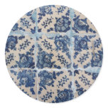 Portuguese Azulejo tiles Round Sticker